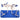 Schommelzitjes 2 st met touwen 37x15 cm polyetheen blauw