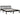 Bedframe massief grenenhout zwart 135x190 cm