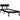 Bedframe massief grenenhout zwart 90x190 cm