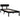 Bedframe massief grenenhout zwart 90x200 cm