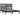 Bedframe massief grenenhout zwart 140x190 cm