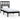 Bedframe massief grenenhout zwart 100x200 cm