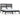 Bedframe massief grenenhout zwart 150x200 cm