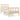 Bedframe massief hout 75x190 cm