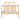 Bedframe massief hout 75x190 cm