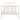 Bedframe massief hout wit 75x190 cm