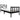 Bedframe massief grenenhout zwart 75x190 cm
