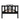Bedframe massief grenenhout zwart 75x190 cm