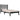Bedframe massief grenenhout zwart 100x200 cm
