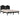 Bedframe massief grenenhout zwart 140x190 cm
