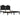Bedframe massief grenenhout zwart 140x190 cm
