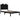 Bedframe massief grenenhout zwart 100x200 cm