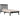 Bedframe massief grenenhout zwart 75x190 cm