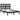 Bedframe massief grenenhout zwart 140x190 cm
