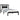 Bedframe massief grenenhout zwart 100x200 cm