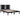 Bedframe massief grenenhout zwart 140x190 cm
