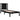 Bedframe massief grenenhout zwart 100x200 cm