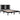 Bedframe massief grenenhout zwart 200x200 cm