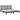 Bedframe massief grenenhout zwart 200x200 cm