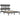 Bedframe massief hout grijs 200x200 cm