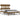 Bedframe massief hout honingbruin 200x200 cm