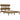 Bedframe massief hout honingbruin 200x200 cm
