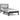 Bedframe massief grenenhout zwart 100x200 cm