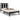 Bedframe massief grenenhout zwart 100x200 cm