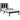 Bedframe massief grenenhout zwart 100x200 cm