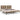 Bedframe massief grenenhout honingbruin 200x200 cm