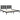 Bedframe massief grenenhout zwart 200x200 cm