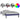 Bedframe LED massief hout grijs 100x200 cm