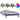 Bedframe LED massief hout grijs 90x190 cm
