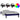 Bedframe LED massief hout zwart 90x190 cm