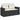 7-delige Loungeset met kussens poly rattan zwart
