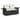 7-delige Loungeset met kussens poly rattan zwart
