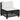 7-delige Loungeset met kussens poly rattan zwart
