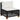 7-delige Loungeset met kussens poly rattan zwart