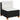 7-delige Loungeset met kussens poly rattan zwart