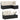 7-delige Loungeset met kussens poly rattan zwart