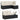 7-delige Loungeset met kussens poly rattan zwart