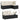 7-delige Loungeset met kussens poly rattan zwart
