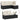 7-delige Loungeset met kussens poly rattan zwart