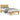 Bedframe hoofdeinde zonder matras 75x190 cm massief hout eiken