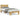 Bedframe hoofdeinde zonder matras 80x200 cm massief hout eiken