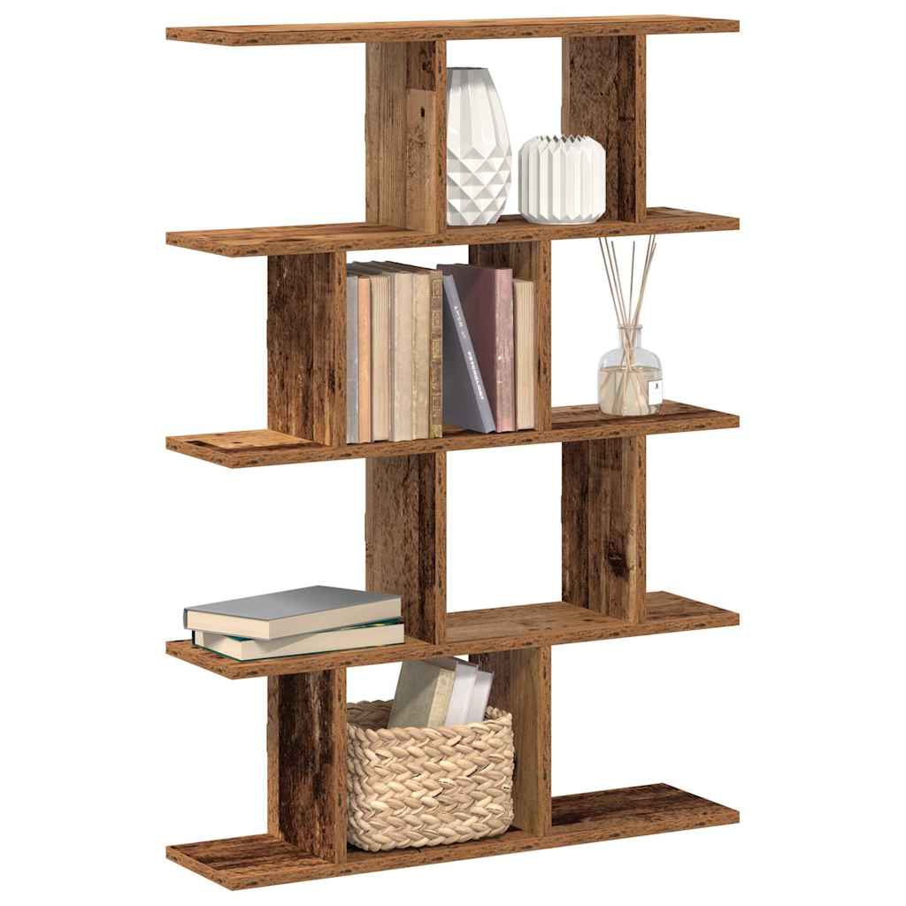 vidaXL Wandschap kubus 12 vakken bewerkt hout oud houtkleurig, zwevende