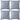 Buitenkussens 45x45 cm gestreept marineblauw 4 st