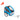 Fietstrailer 30 kg grijs en blauw