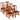 Eetkamerstoelen 6 st massief hout