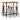 Barset massief gerecycled hout 5-delig